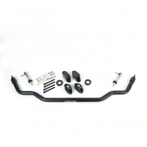 A Front Sway Bar | 1962-1967 Chevy II Nova with TruTurn System kit for a black car.