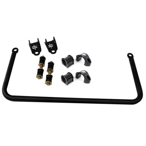 A black rear sway bar kit for the front of the car.