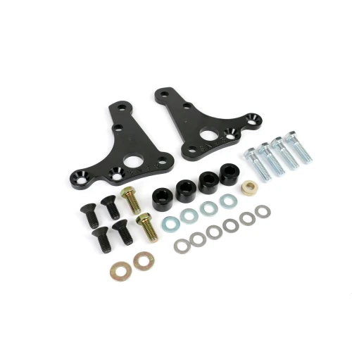 A set of Front SN95 Cobra Caliper Brackets | 1979-1993 Mustang with Ridetech SLA for a front suspension kit.