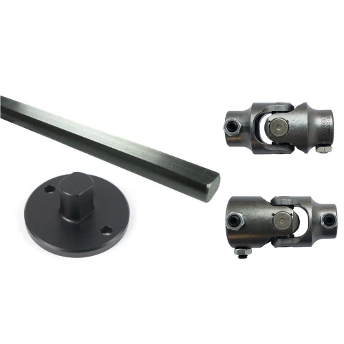 A Steering U-joint Kit for Stock Column to 79-93 Mustang Rack | 1965-1978 F-100 with Ridetech IFS and a metal rod.