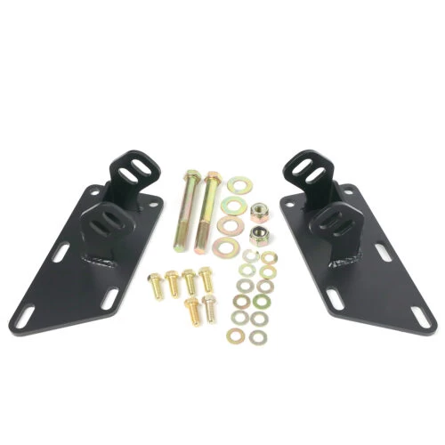 A pair of Motor Mounts for Chevy SB, BB and LS, suitable for 1965-1979 F-100 with Ridetech IFS.