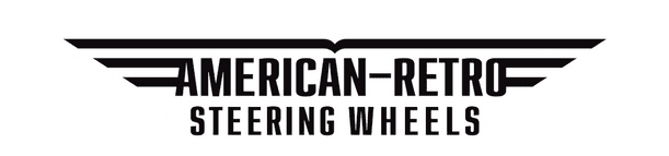 American retro steering wheels logo for Beards and Bowties Garage.