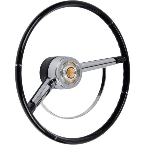 A 1964-65 Chevy Chevelle 15" steering wheel on a white background.
