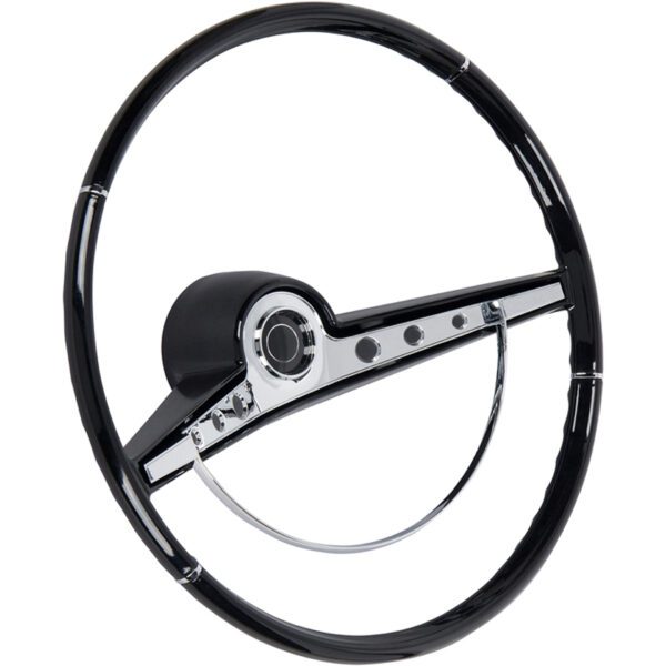 A 1963 Chevy Impala 15" steering wheel on a white background.