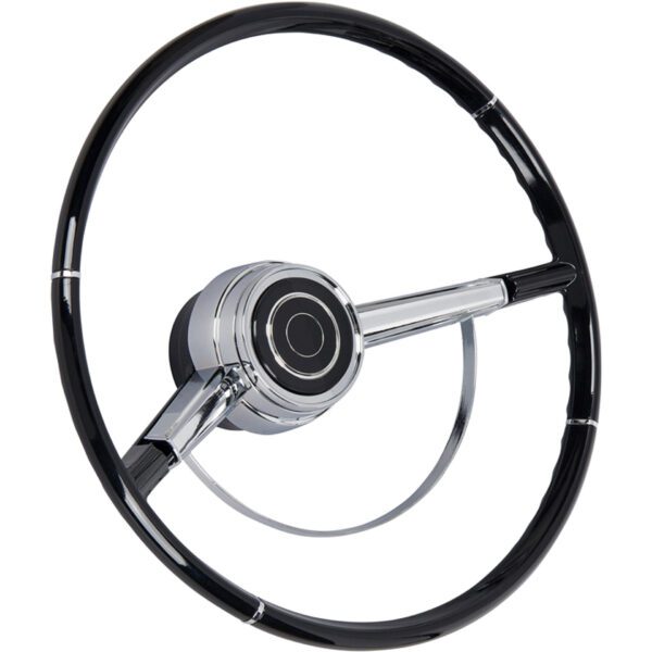 A 1964 Chevy Impala 15" steering wheel on a white background.