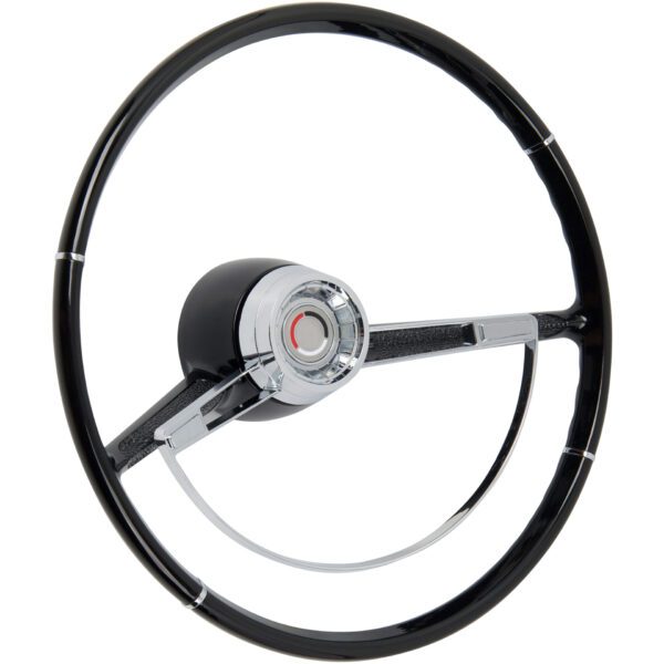 A 1962-64 Chevy Nova 15" steering wheel on a white background.