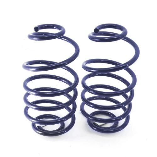 A pair of Rear Dual-Rate Coil Springs, 2″ Drop | 1968-1972 GM A-Body on a white background.