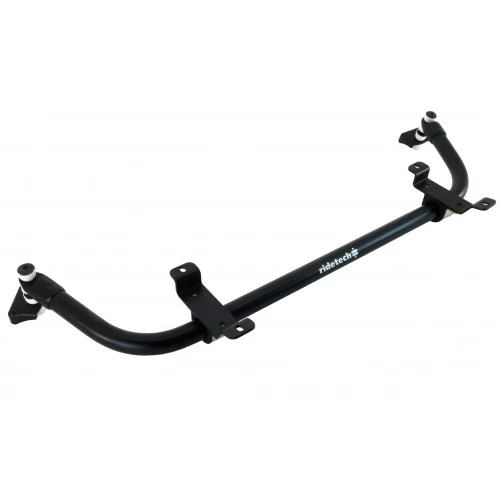 A black Front Sway Bar | 1963-1987 C10 with stock arms or NEW Ridetech Arms for the front of a car.