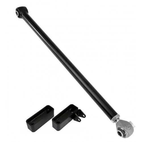 A black Adjustable Panhard Bar and Lowering Block Kit | 1963-1972 C10 with a black handle and a black handle.