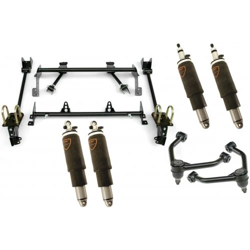 A set of Front and Rear Air Suspension System | 1968-1970 Mopar B-Body parts for a car.