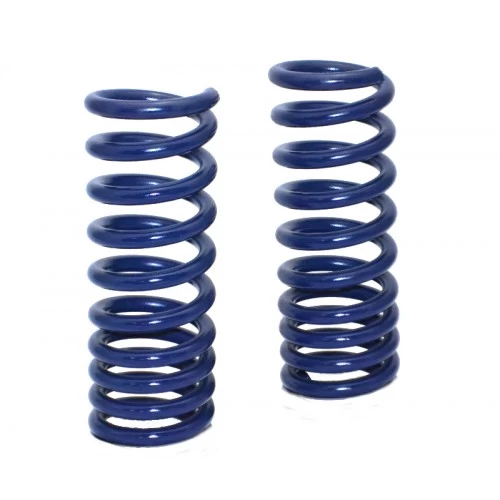 A pair of Front Dual-Rate Coil Springs, 2″ Drop | 1970-1981 Camaro / Firebird on a white background.