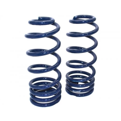 A pair of Rear Dual-Rate Coil Springs, 2″ Drop | 1958-1964 Impala on a white background.