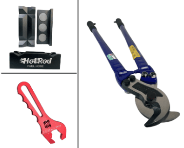 A Tools bundle for AN PTFE Hose install including pliers and a wrench.